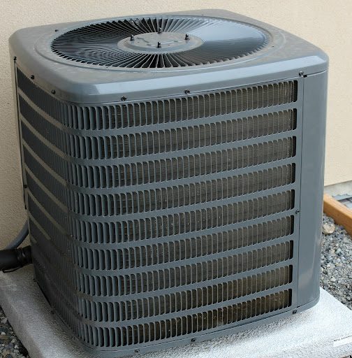 An outdoor air conditioner fan unit.